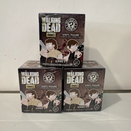 3-FUNKO Walking Dead Mystery Mini AMC Series 3 - Zombie 1/12 NIB B2 SHIPS FREE