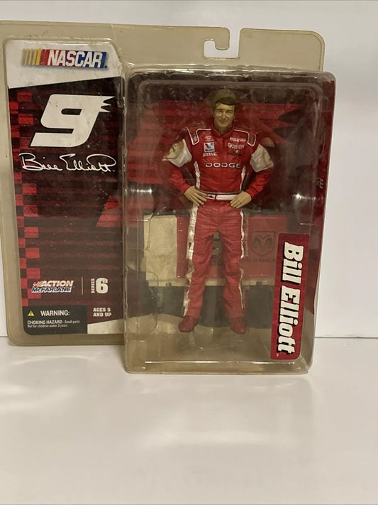 Bill Elliott #9 Dodge Action McFarlane Figurine Series 6 NIB "RUFF BOX" SHIPS FAST