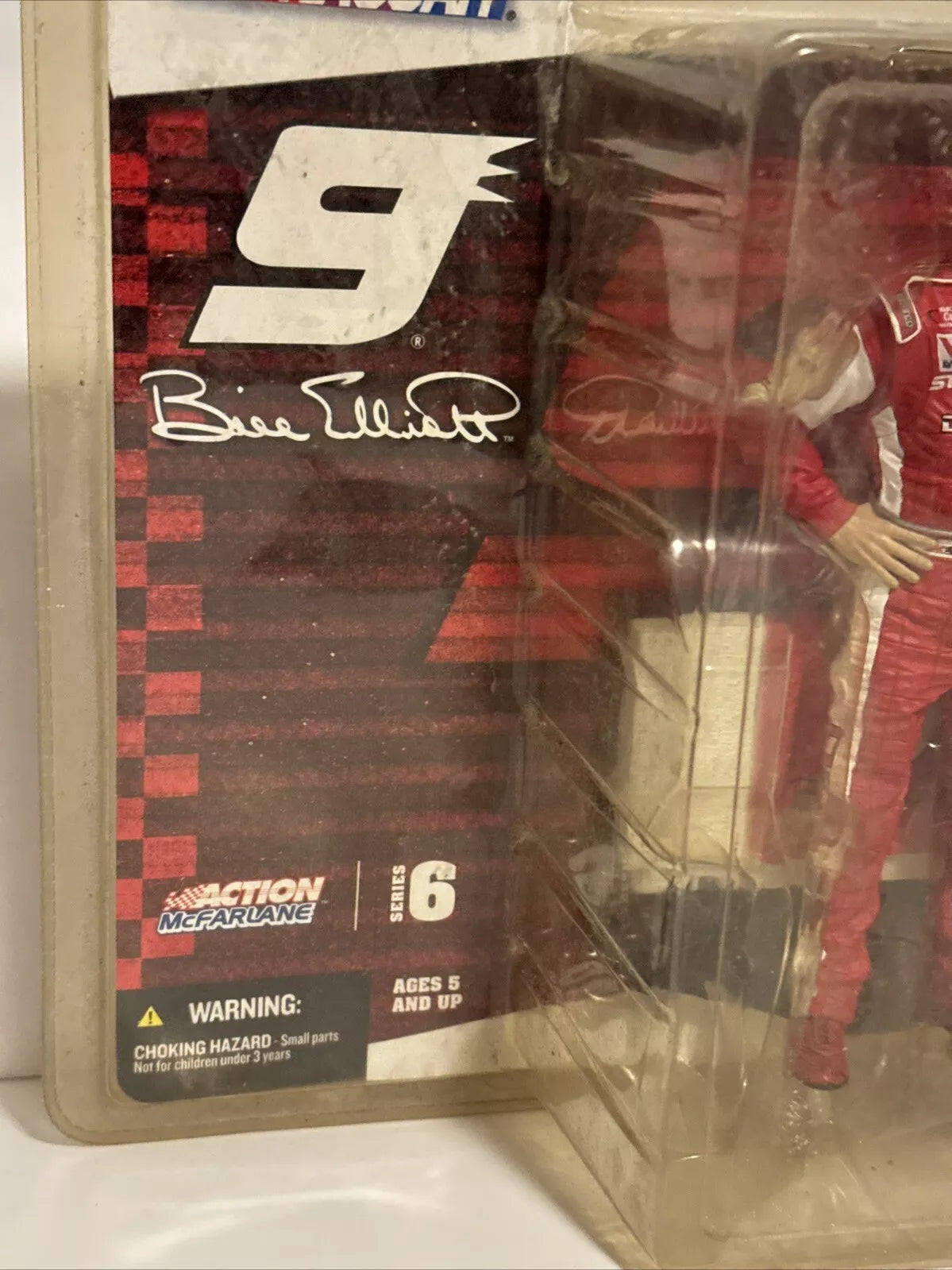 Bill Elliott #9 Dodge Action McFarlane Figurine Series 6 NIB "RUFF BOX" SHIPS FAST
