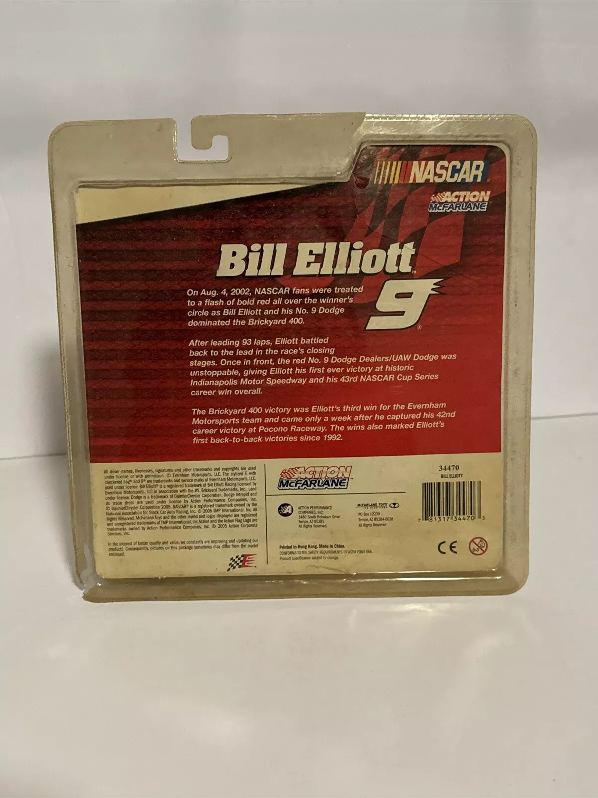 Bill Elliott #9 Dodge Action McFarlane Figurine Series 6 NIB "RUFF BOX" SHIPS FAST