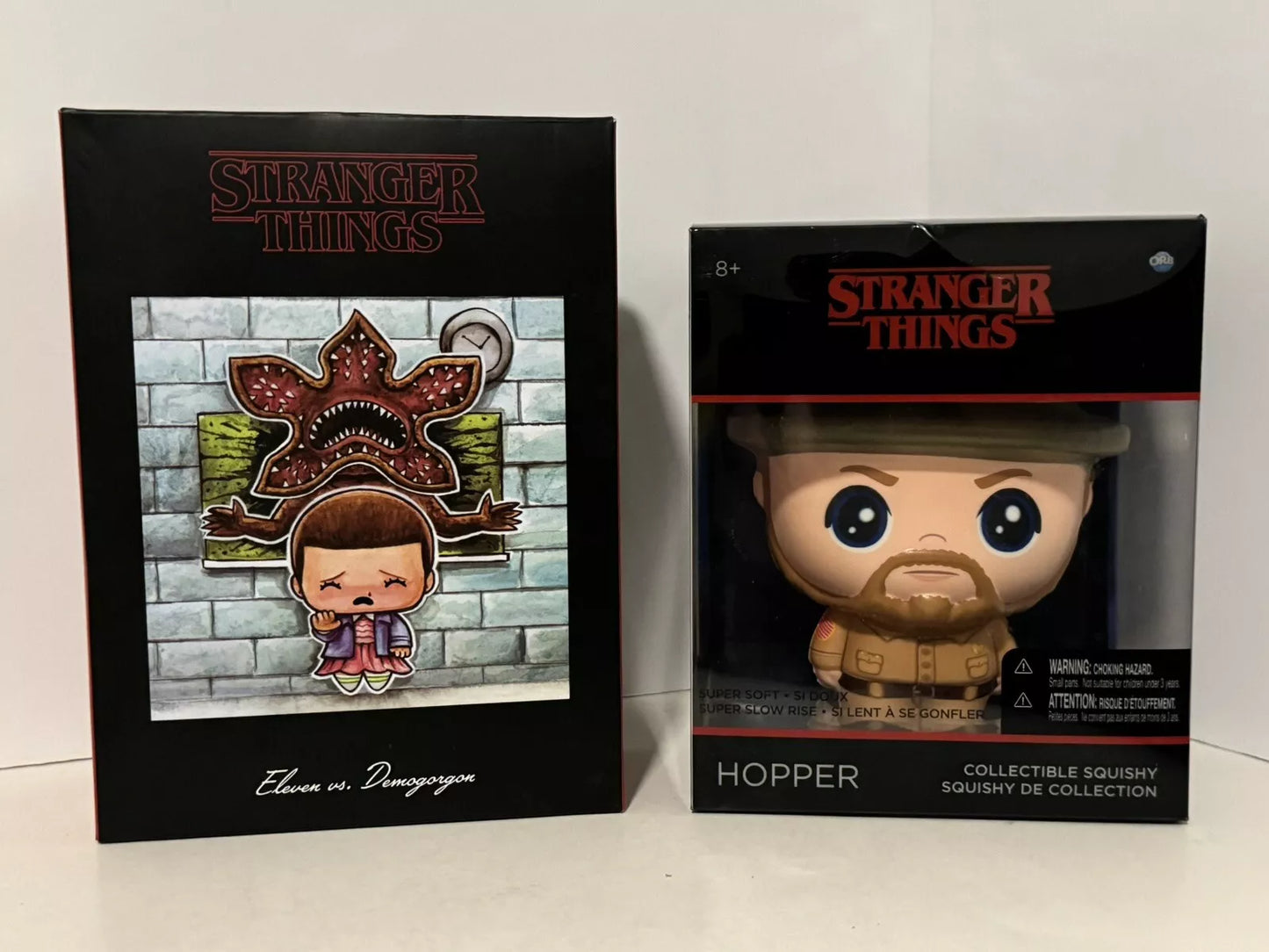 Stranger Things Soft’N Slo Squishies Ultra Hopper And Eleven Vs Demogorgon Lot SHIPS FREE