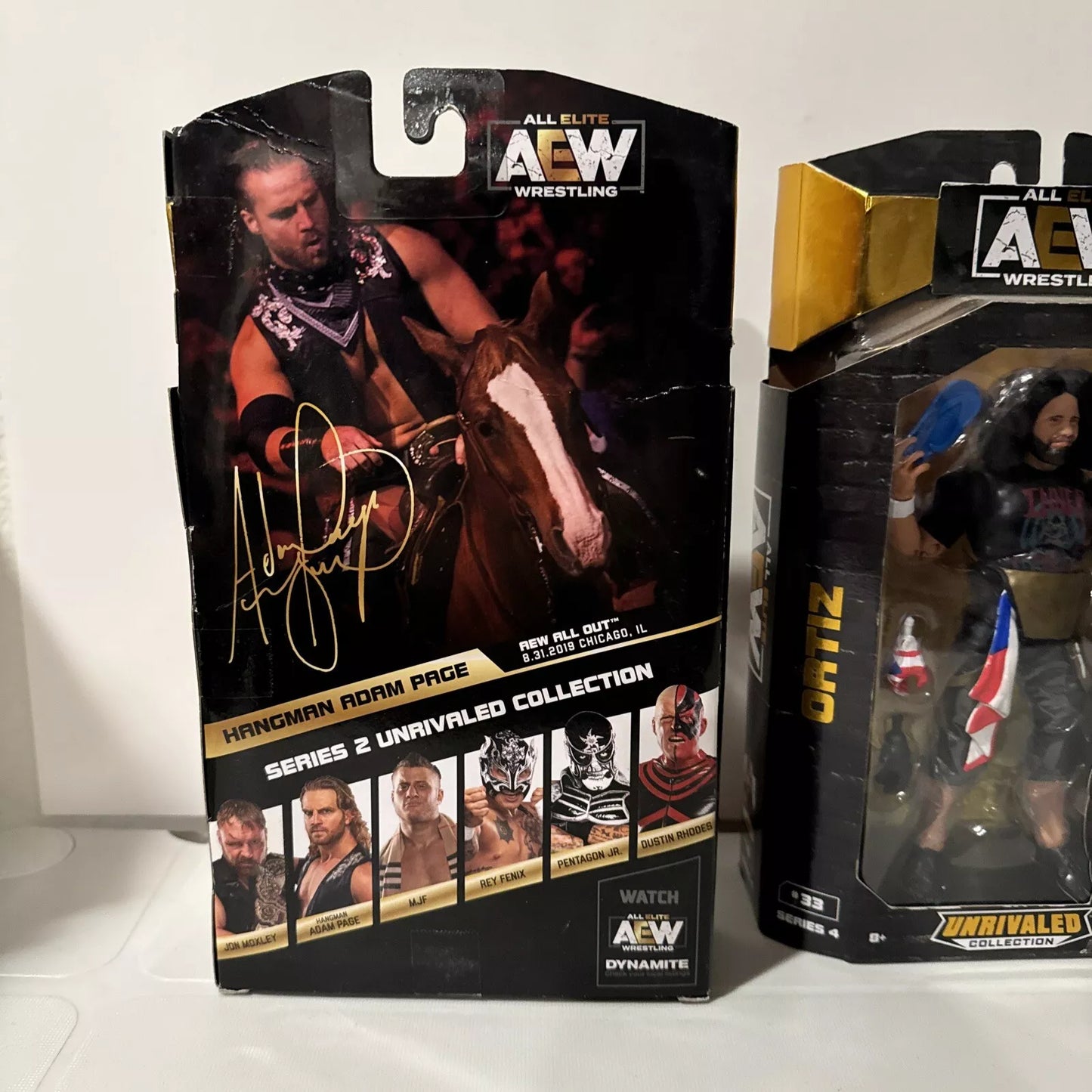 AEW Unrivaled Collection Series 6” Action Figures Adam Page & Ortiz New DMG BOX SHIPS FREE