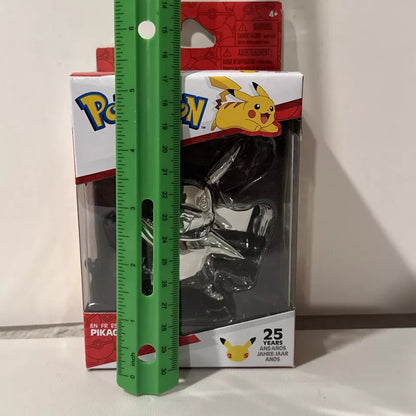 Lot Of 5 NIB Pokemon 25th Anniversary Silver PIKACHU,EEVEE,BULBASAUR,JIGGLYPUFF SHIPS FREE