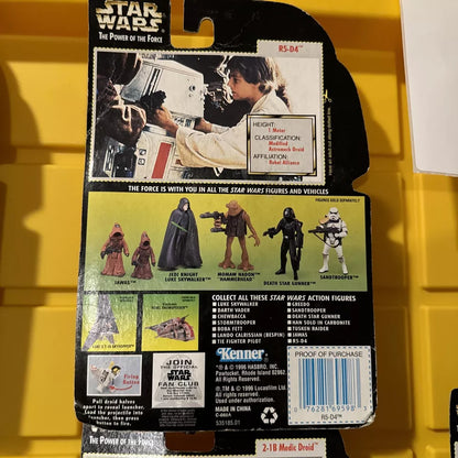 LOT OF 5 Star Wars Power of the Force- Leia, , R5-D4, Han Solo, Yoda New/Not Mint S1-FHIPS FREE