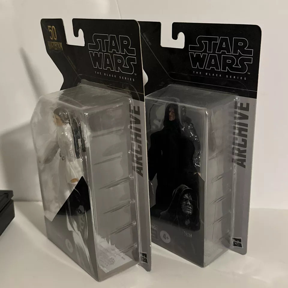 LOT OF 2 Star Wars The Black Series Archive Princess Leia Organa, Emperor Palpatine B1 SHIPS FREE