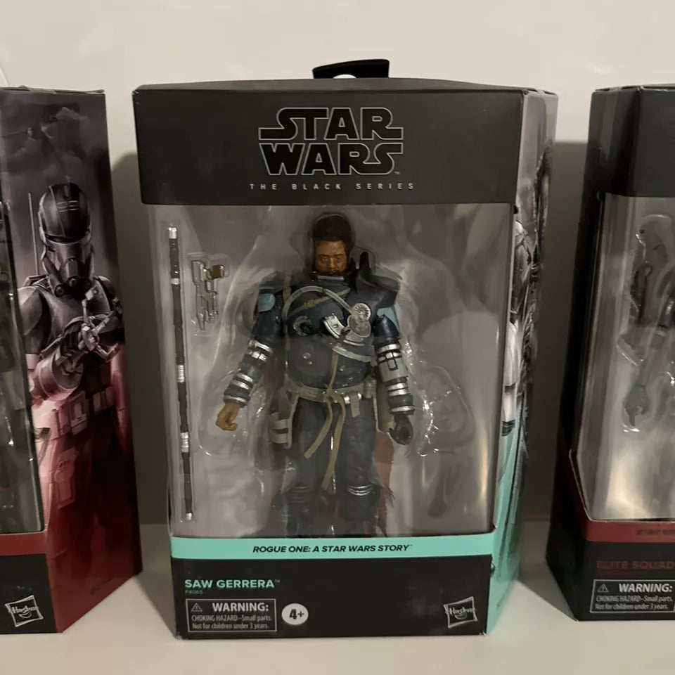 LOT OF 3 Star Wars The Black Series Elite Squad Trooper, Echo, Saw Gerrera NIB FREE SHIPPING