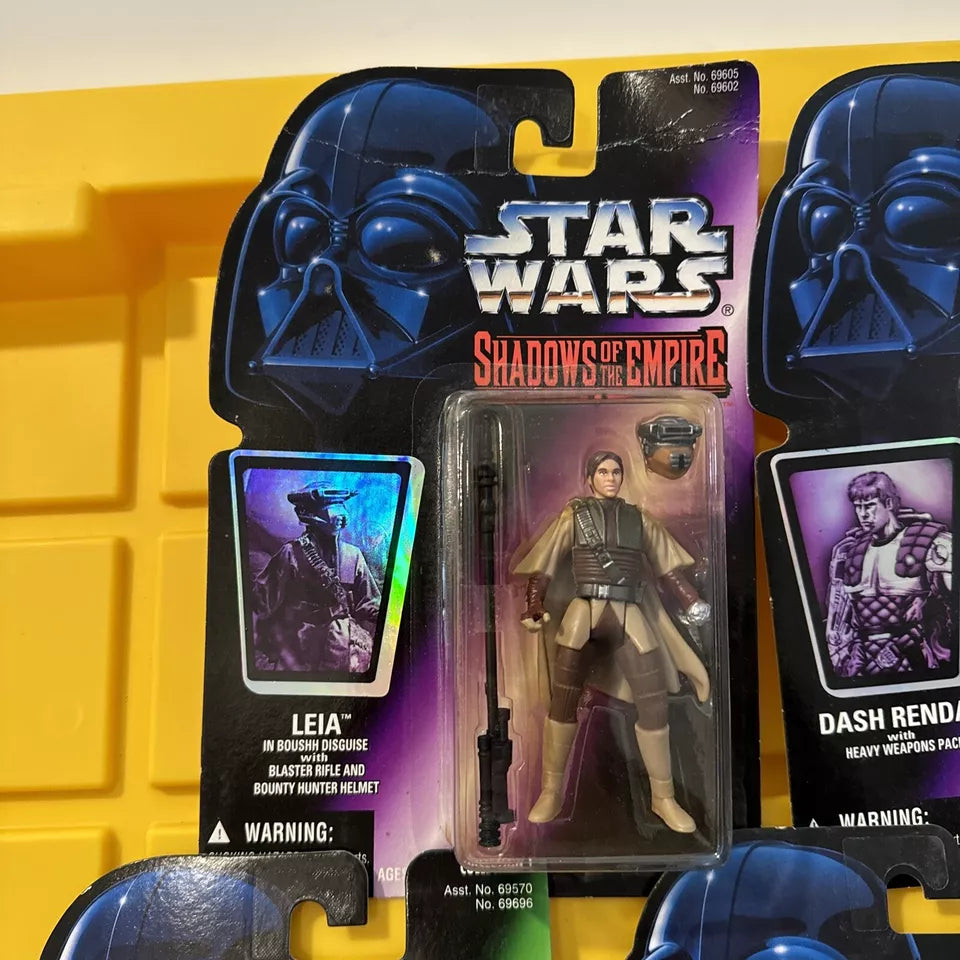 LOT OF 5 Star Wars Power of the Force Leia, R5-D4, Dash, Lando New/Not Mint S4 SHIPS FREE