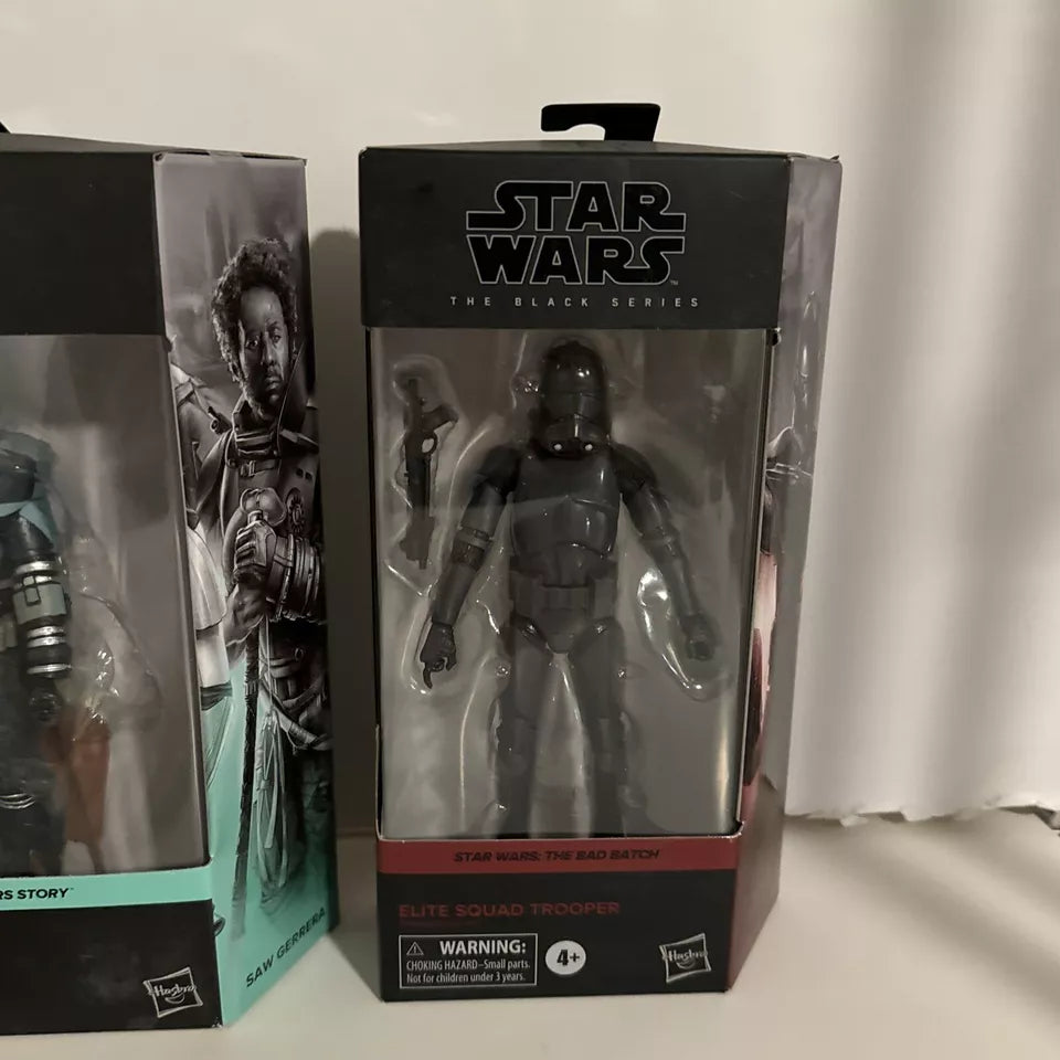 LOT OF 3 Star Wars The Black Series Elite Squad Trooper, Echo, Saw Gerrera NIB FREE SHIPPING