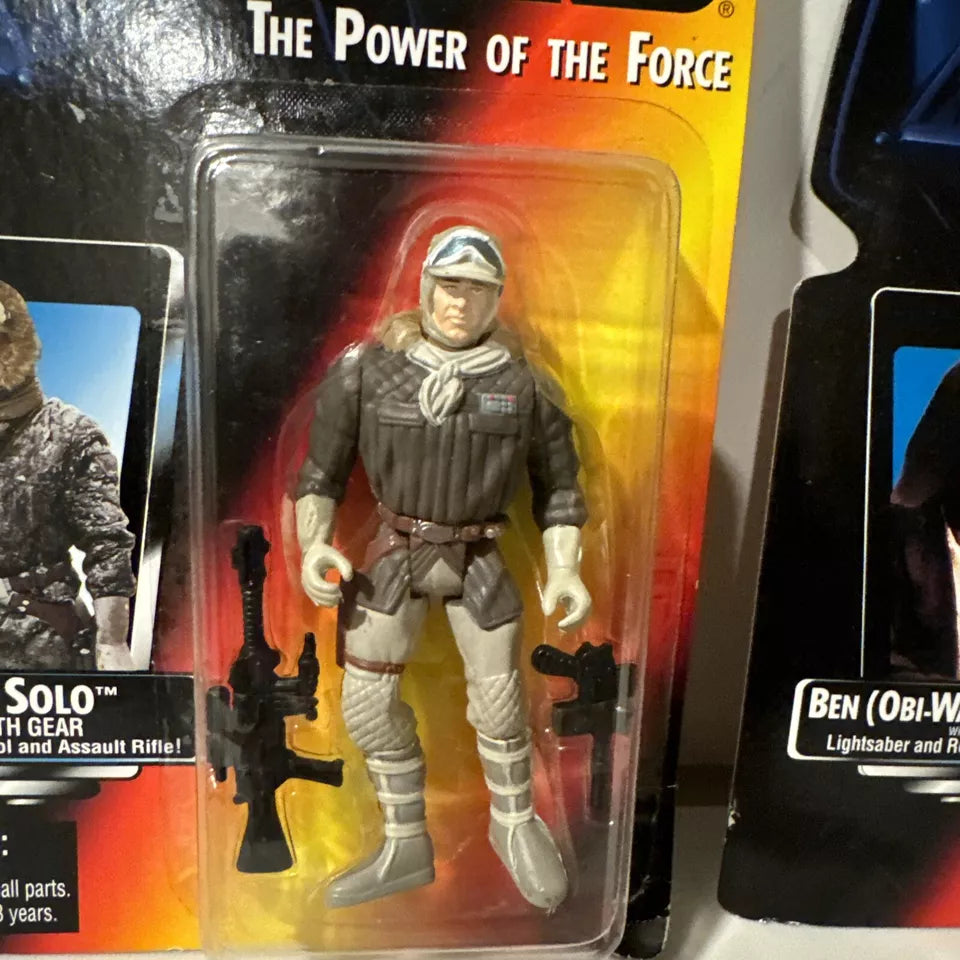 Star Wars Power of The Force (1995) Ben Obi-Wan Kenobi & Han Solo NIB 1995 SHIPS FREE