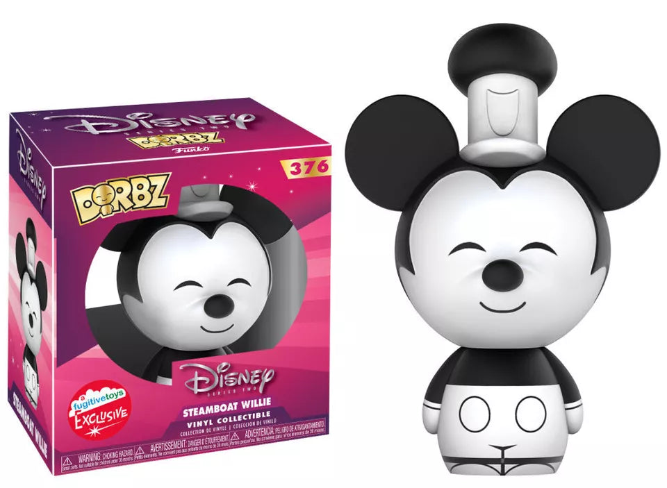 Disney Steamboat Willie Mickey Mouse Dorbz Exclusive Vinyl Figure #376 Ships FREE