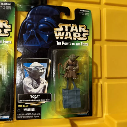 LOT OF 5 Star Wars Power of the Force- Leia, , R5-D4, Han Solo, Yoda New/Not Mint S1-FHIPS FREE