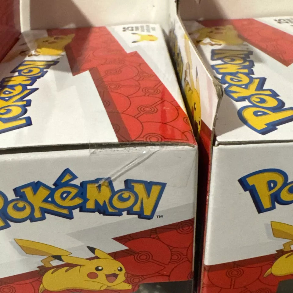 Lot Of 5 NIB Pokemon 25th Anniversary Silver PIKACHU,EEVEE,BULBASAUR,JIGGLYPUFF SHIPS FREE