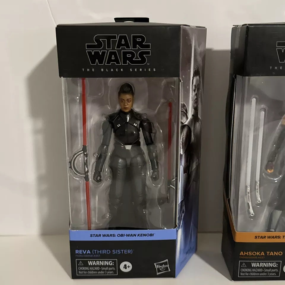 LOT OF 3-Hasbro Star Wars The Black Series Aurra Sing, Ahsoka Tano, Reva NIB FREE SHIPPING